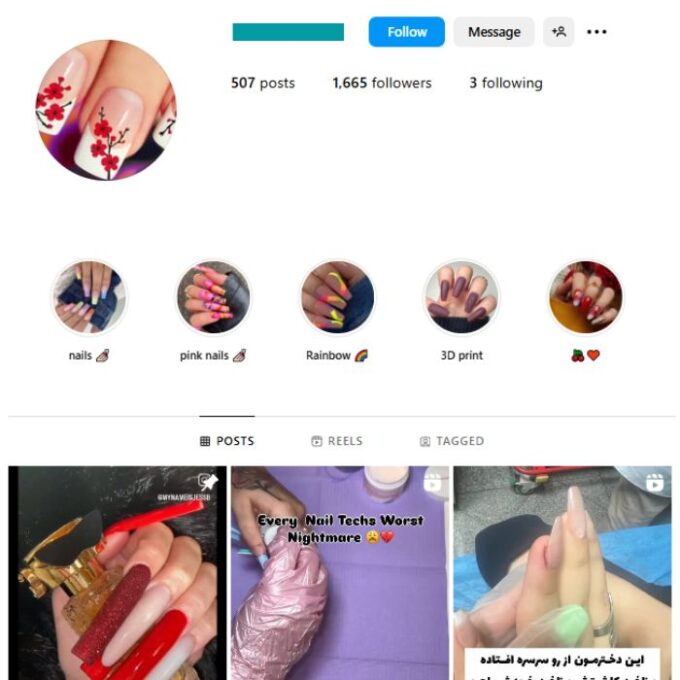1K Nails Makeup Instagram Account for sale