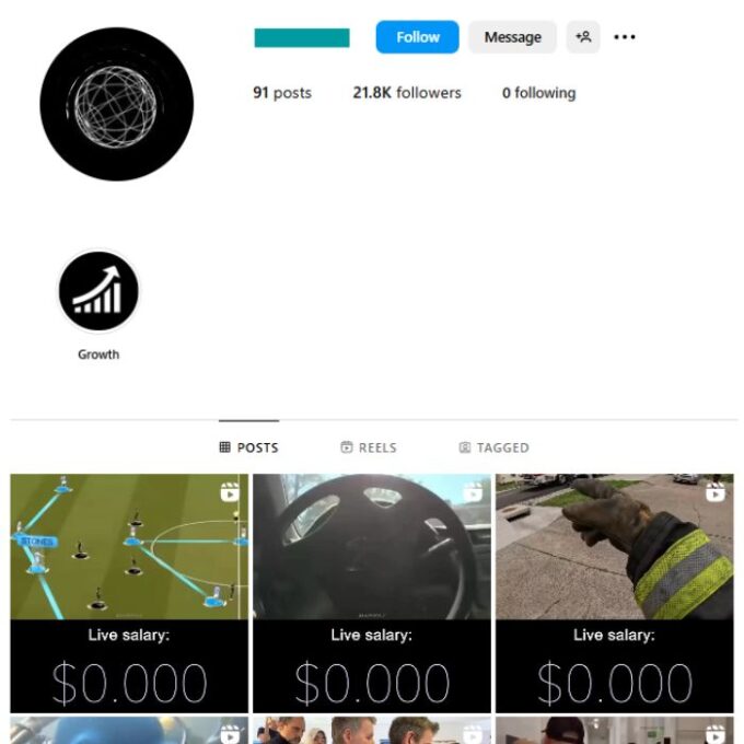 20K Income Facts Instagram Account for sale