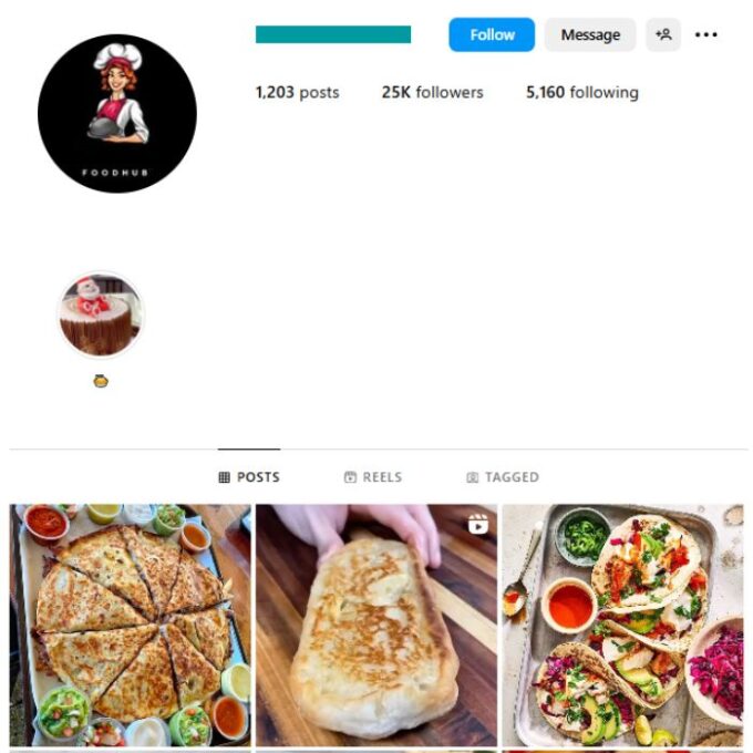 24K Burgers Fast Food Instagram Account for sale