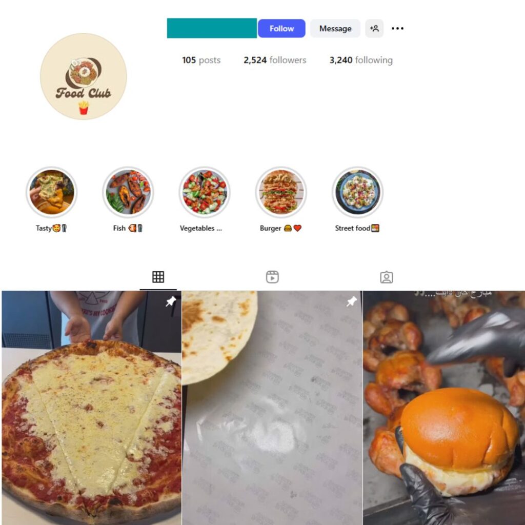 2K Fast Food Instagram Account for Sale