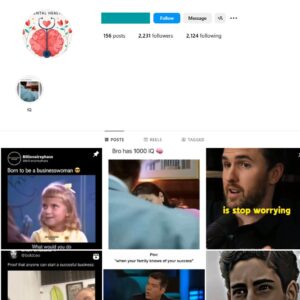 2K Mental Health Quotes Instagram Account for Sale