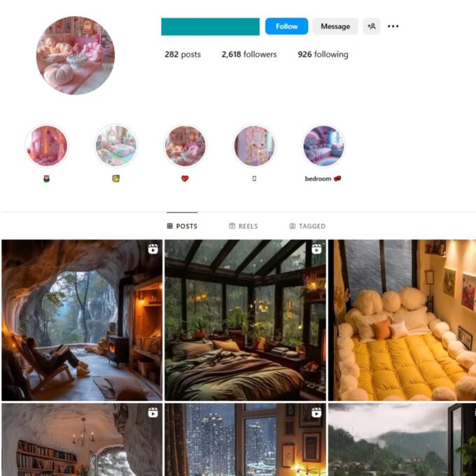2K Modern Home Decor Instagram Account for Sale