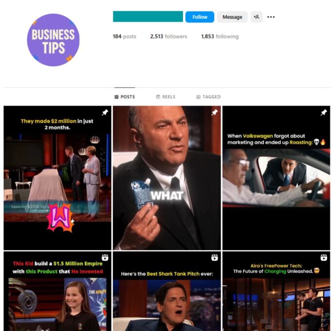2K Success Motivation Instagram Account for Sale