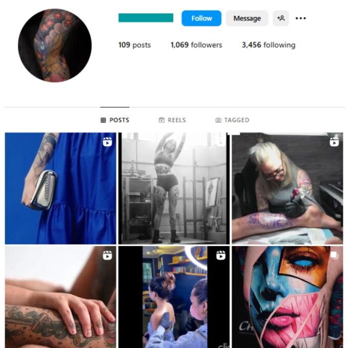1K Tattoo Art Instagram Account for sale