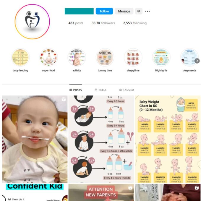 30K Baby Parenting Instagram Account for Sale