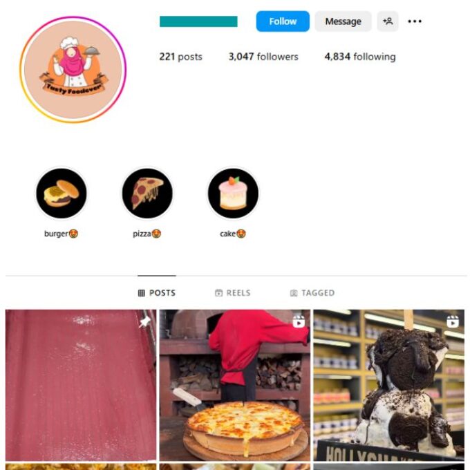 3K Fast Food Instagram Account for sale
