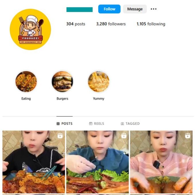 3K Food Nutrition Instagram Account for sale