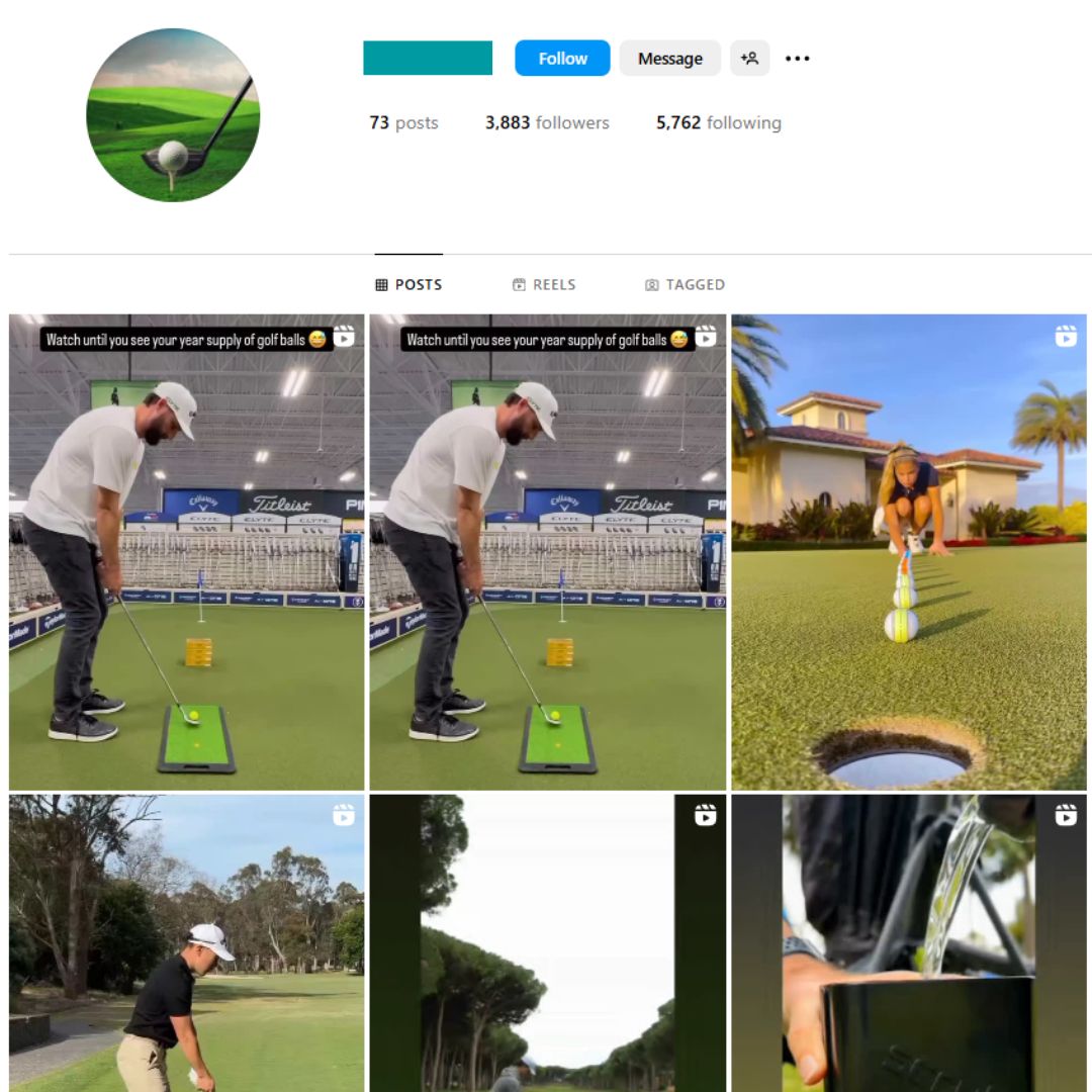 3K Sports Golf Instagram Account for Sale