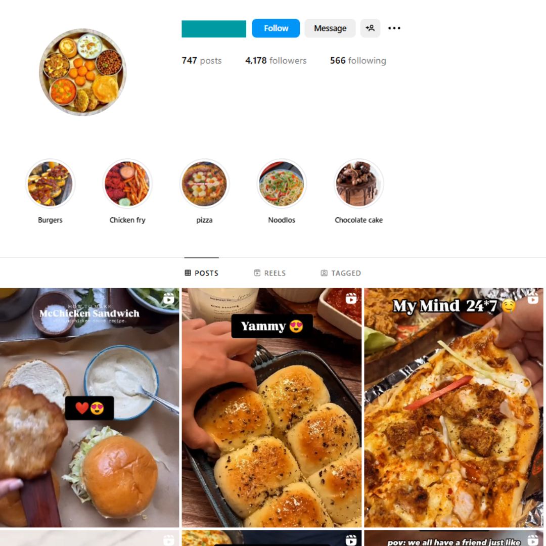 4K Pizzas Food Instagram Account for Sale