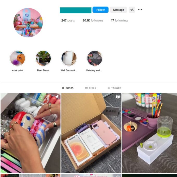 50K Home Decor DIY Instagram Account for Sale