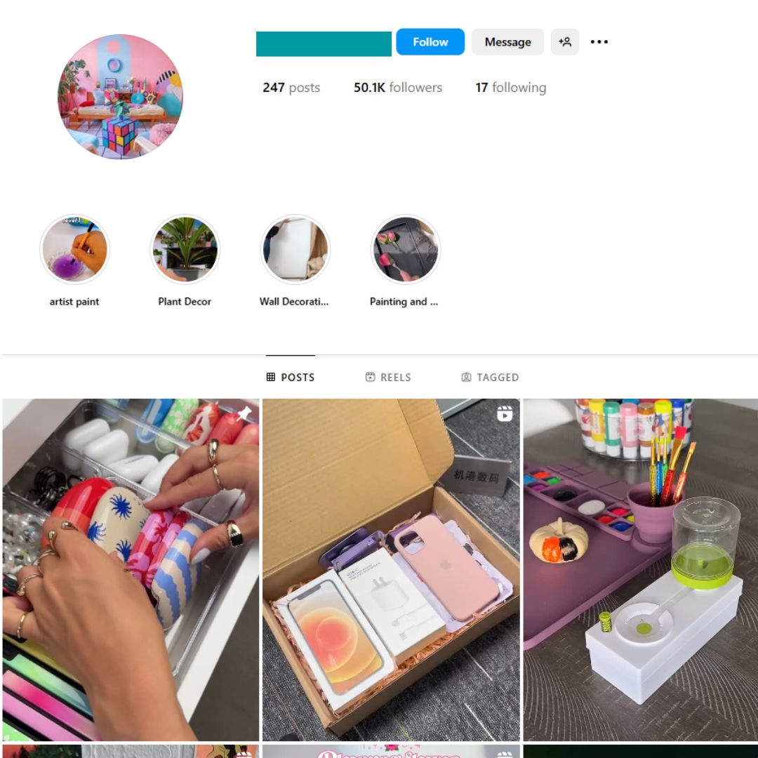 50K Home Decor DIY Instagram Account for Sale