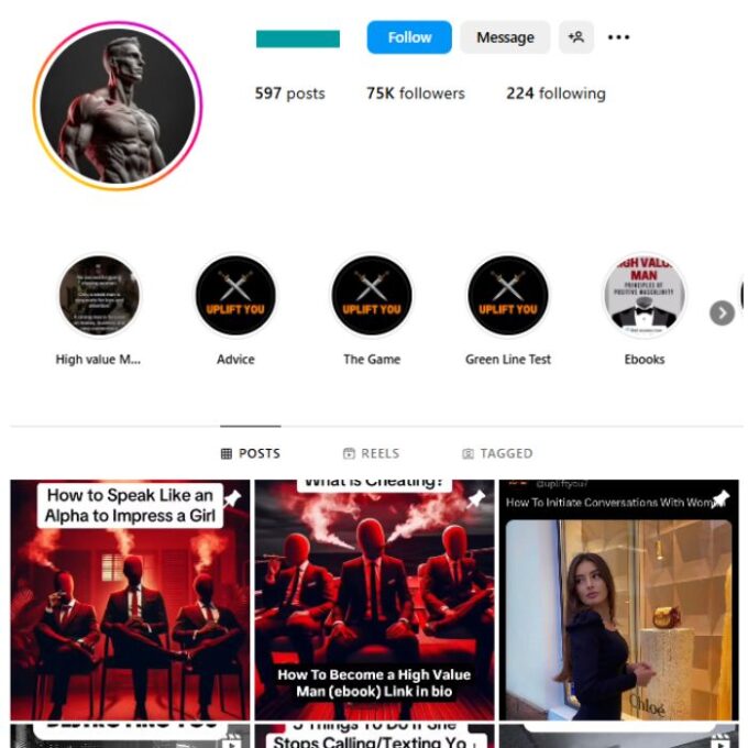 75K Motivation Success Instagram Account for sale