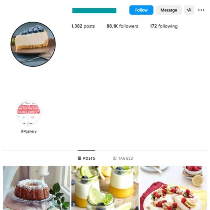 85K Food Photography Instagram Account for sale