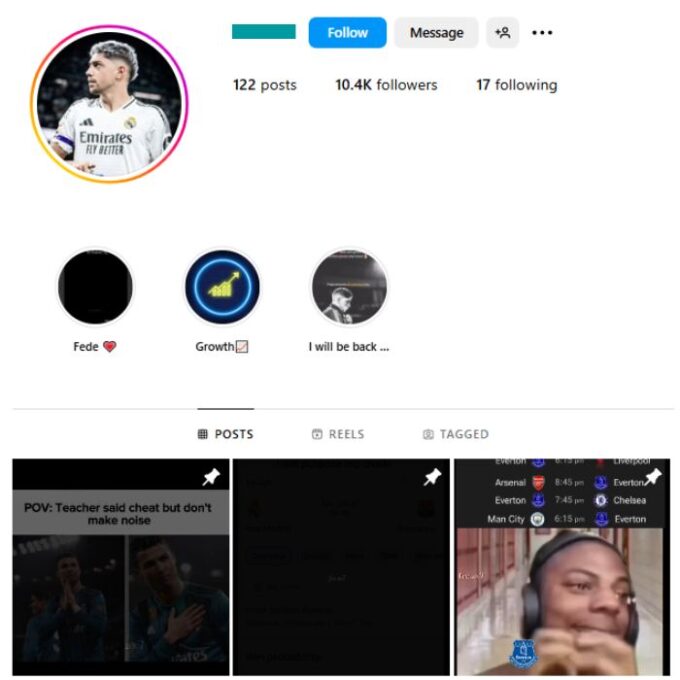 10K Soccer Football Instagram Account for sale