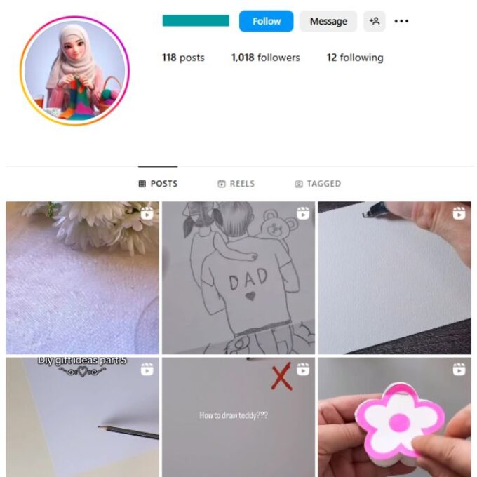1K Crafts DIY Instagram Account for sale