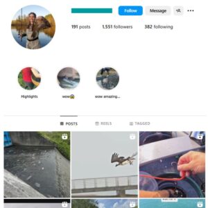 1K Fishing Adventure Instagram Account for sale