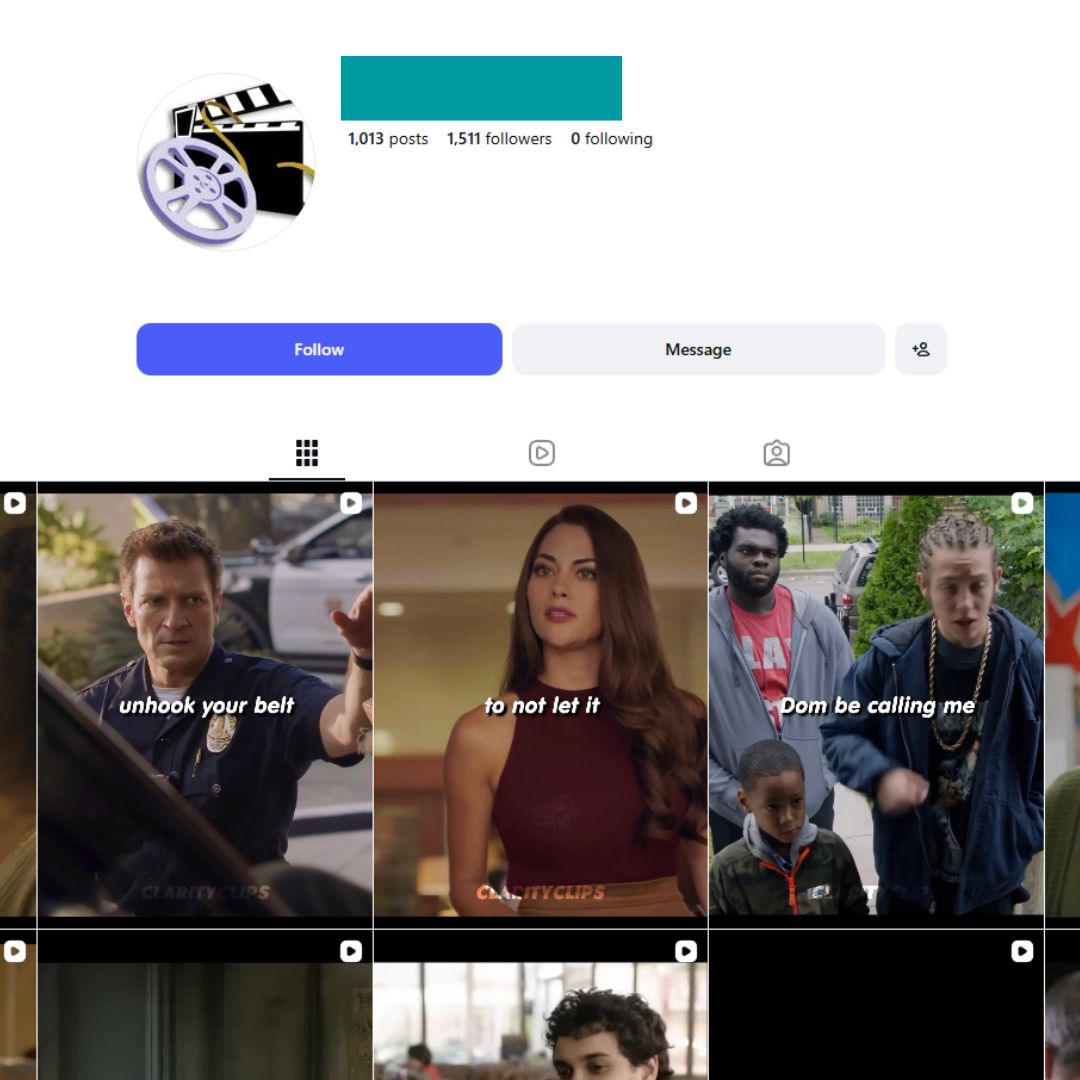 1K Hollywood Clips Instagram Account for Sale 1K Hollywood Clips Instagram Account for Sale