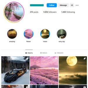 1K Scenery Photography Instagram Account for sale