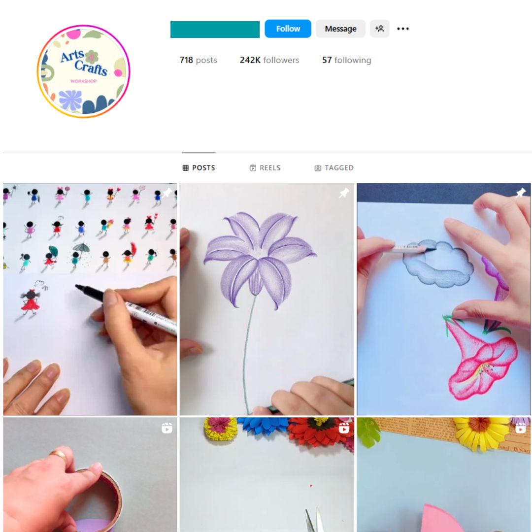 240K Creative Art Instagram Account for Sale