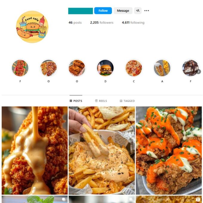 2K Delicious Food Instagram Account for Sale
