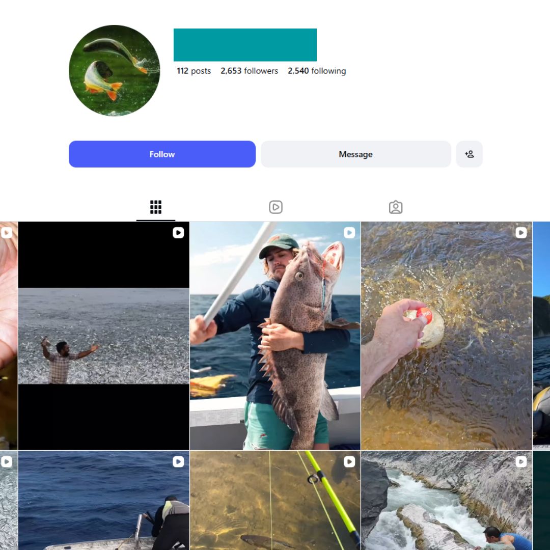2K Fishing Sea life Instagram Account for Sale