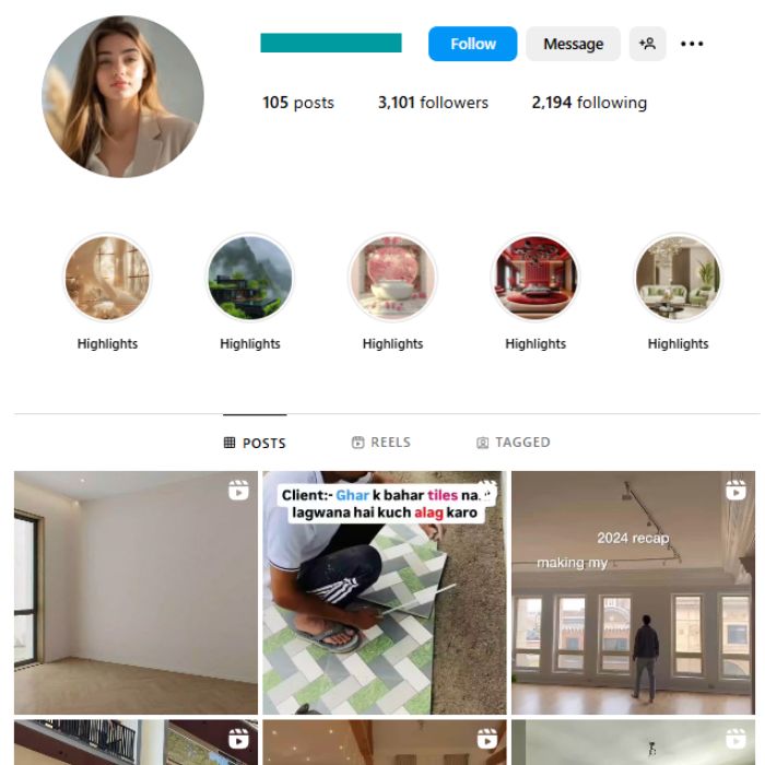 3K Mansion Interior Decor Instagram Account for sale