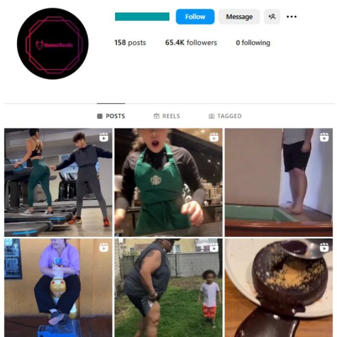 65K Funny Videos Instagram Account for sale