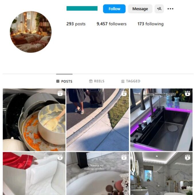 9K Home Decor Interior Instagram Account for sale