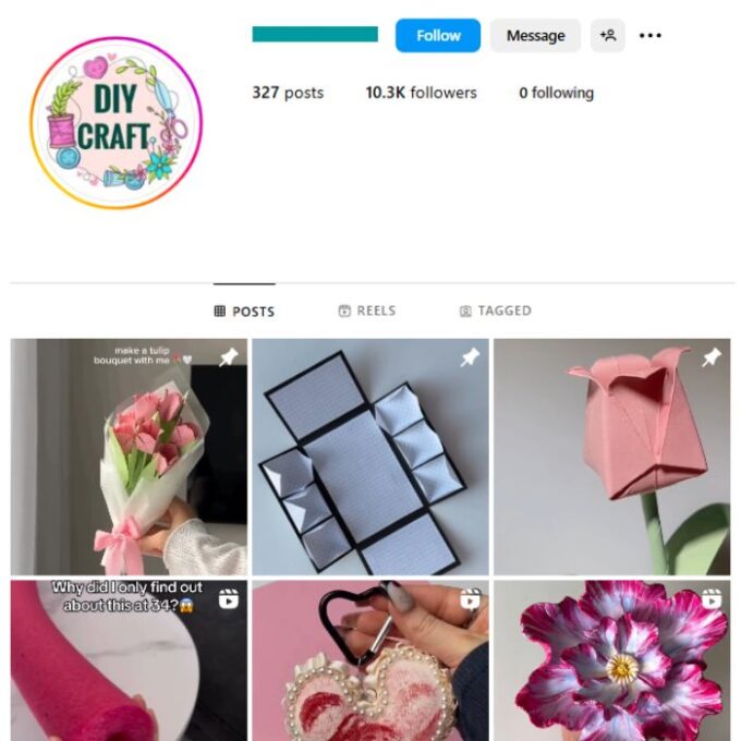 10K Flower Art Instagram Account for sale