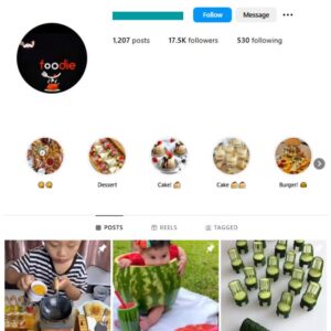 17K Food Cooking Instagram Account for sale
