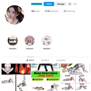 17K Workout Gym Instagram Account for sale