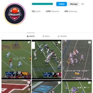 1K American Football Instagram Account for sale