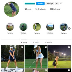1K Golf Sports Instagram Account for sale