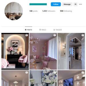 1K Interior Luxury Home Instagram Account for sale