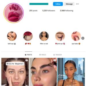 1K Makeup Cosmetics Instagram Account for sale