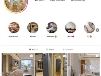 1K Mansions Interior Design Instagram Account for sale