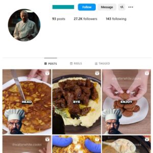 27K Food Reels Instagram Account for sale