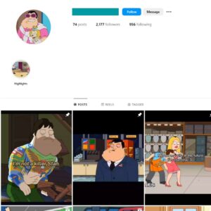 2K American Dad Memes Instagram Account for Sale