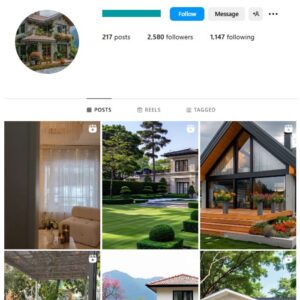 2K Mansions Interior Luxury Instagram Account for sale