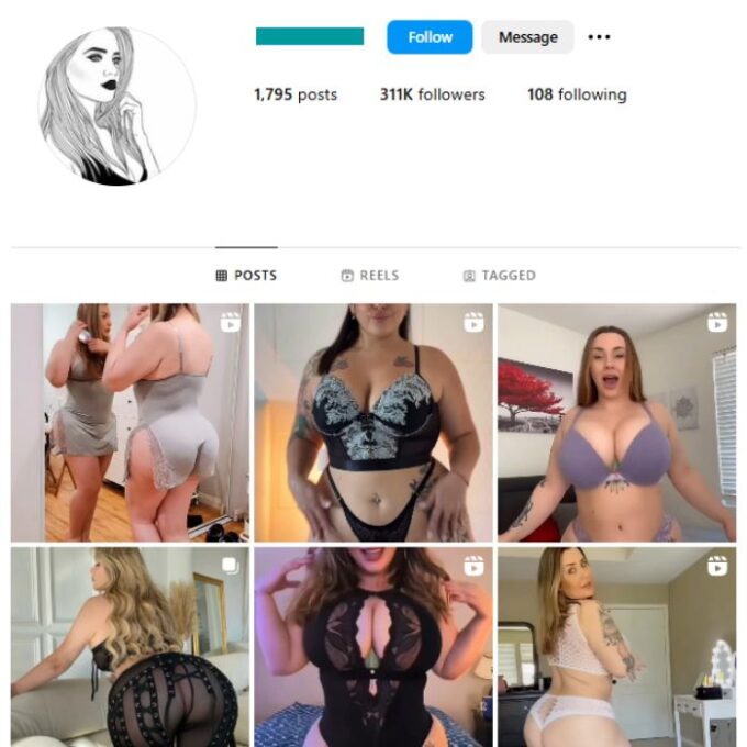 310K Girls Models Instagram Account for sale