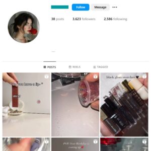 3K Girl's Makeup Instagram Account for sale