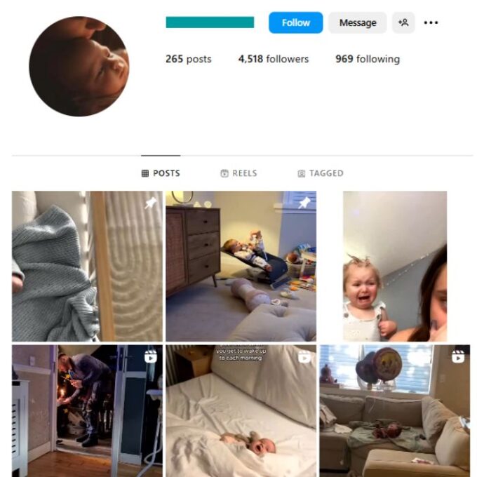 4K Baby Parenting Instagram Account for sale