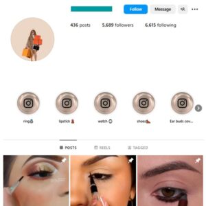 5K Eyelashes Beauty Instagram Account for sale