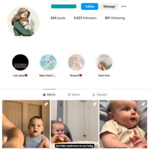 5K Kids Babies Instagram Account for sale