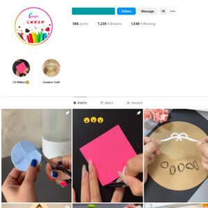7K DIY Crafts Instagram Account for Sale