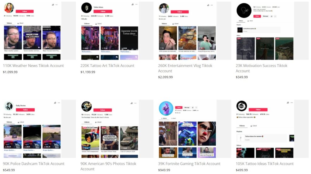 TikTok Accounts for Sale