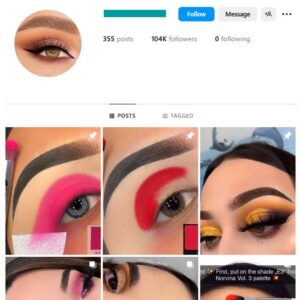100K Eyelashes Makeup Instagram Account for sale