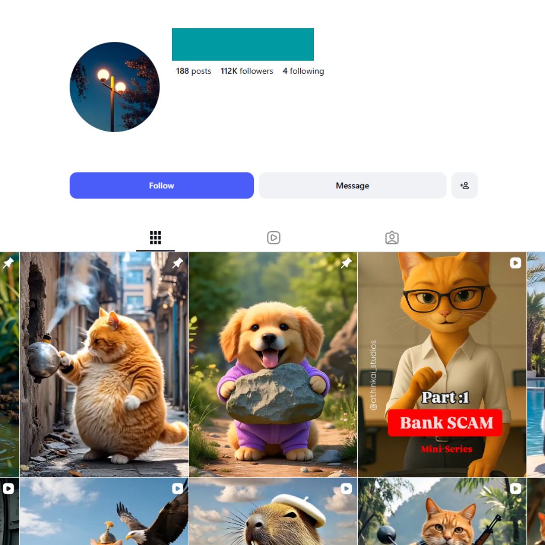 110K AI Cats Animals Instagram Account for Sale 110K AI Cats Animals Instagram Account for Sale
