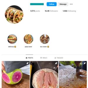 16K Food Nutrition Instagram Account for sale