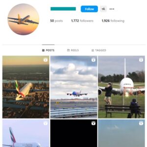 1K Airlines Aviation Instagram Account for sale